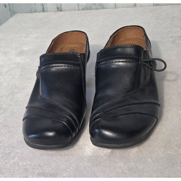 Earth Spirit Elaine Leather Heeled Monk Witch Clogs Pumps Sz. 8.5 - Picture 3 of 7